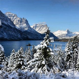 snow, winter, montana, national park images
