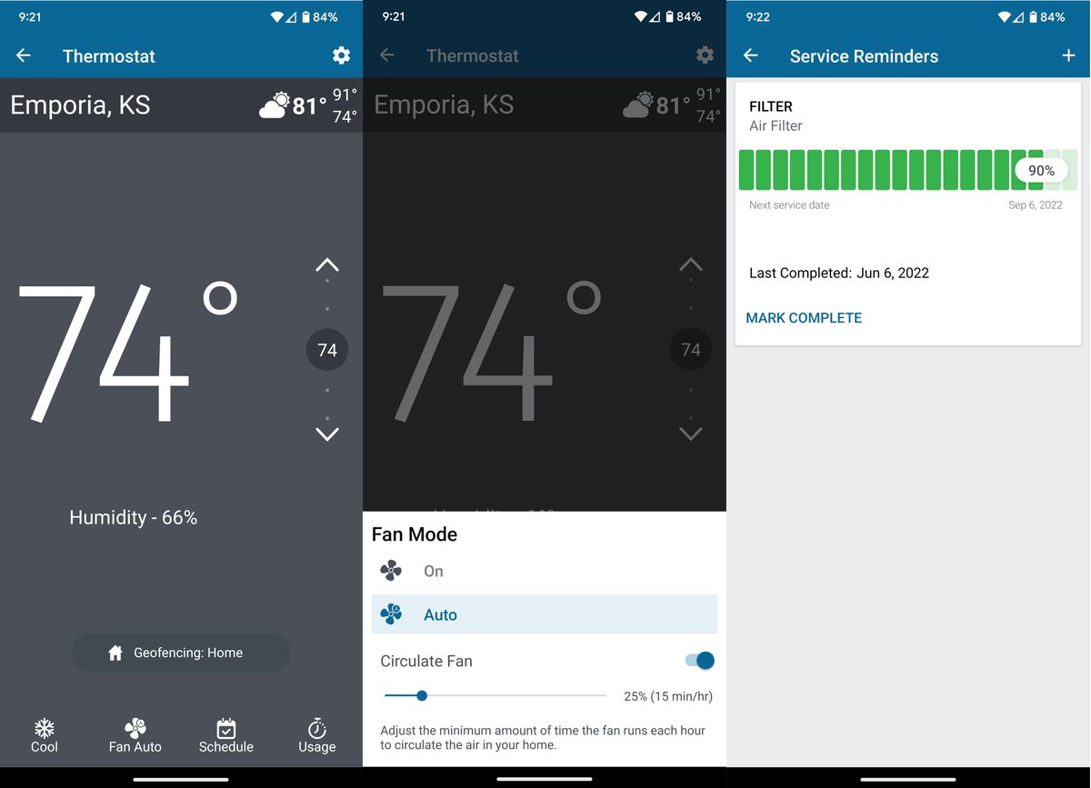 Sensi Touch Smart Thermostat App