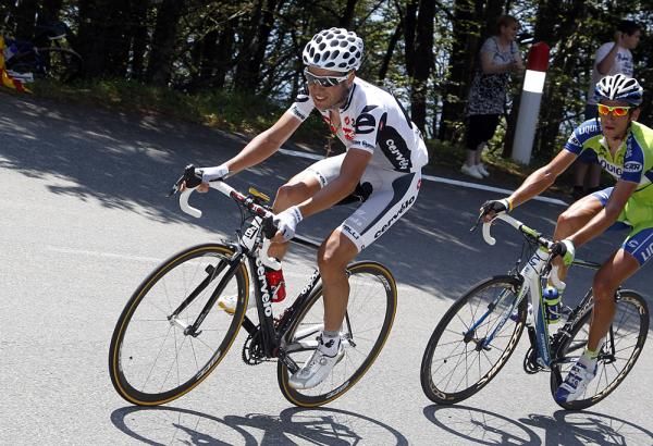 Carlos Sastre (Cervelo) dropped two spots on the GC today.