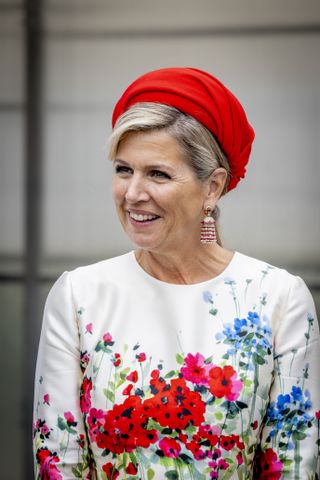 Queen Maxima's floral dress was from Natan Couture, and is over 6 years old