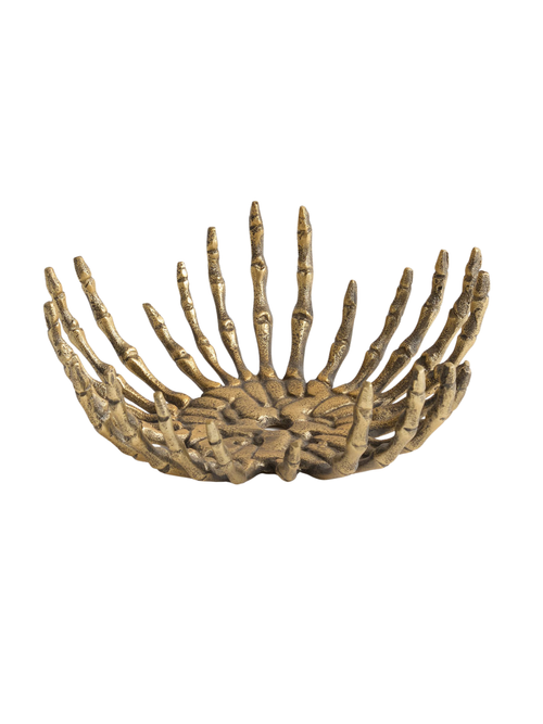 Brass Skeleton Hand Bowl
