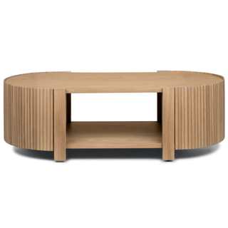 mid-century modern low wood coffee table