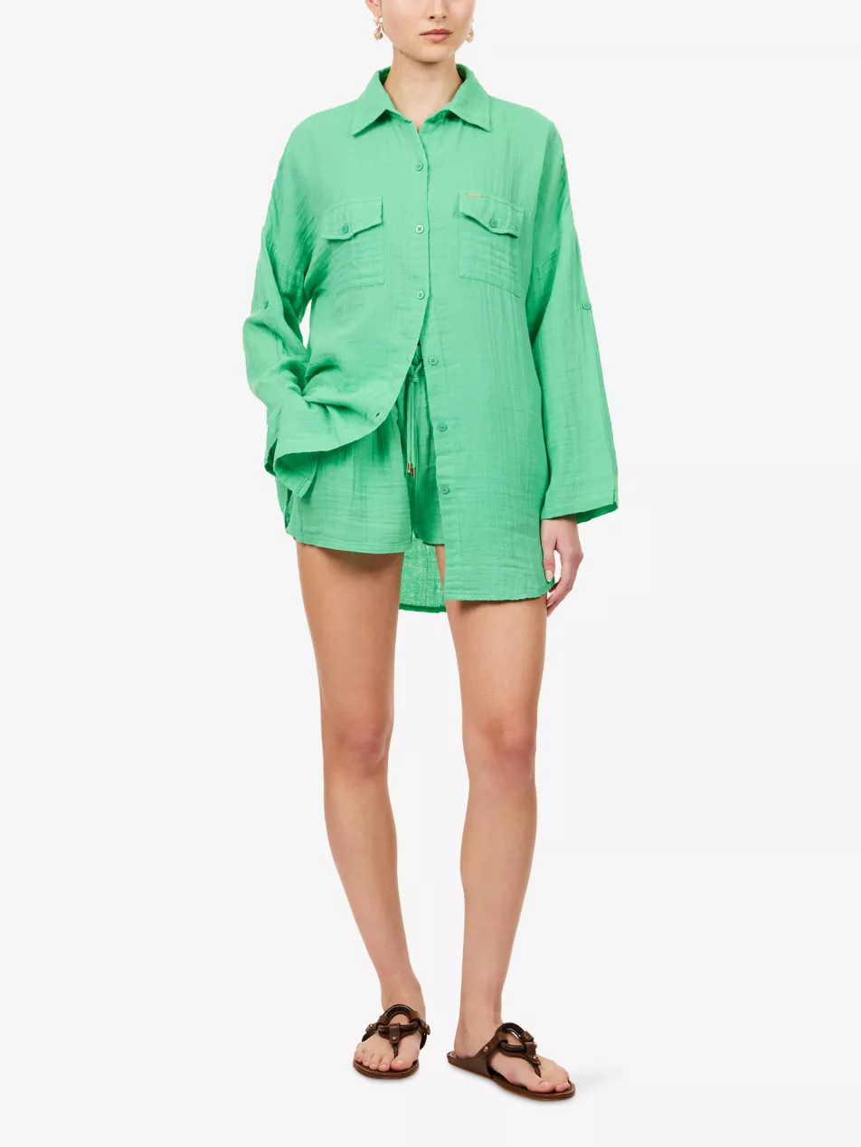 Abbie Relaxed-Fit Cotton Shorts - Xs