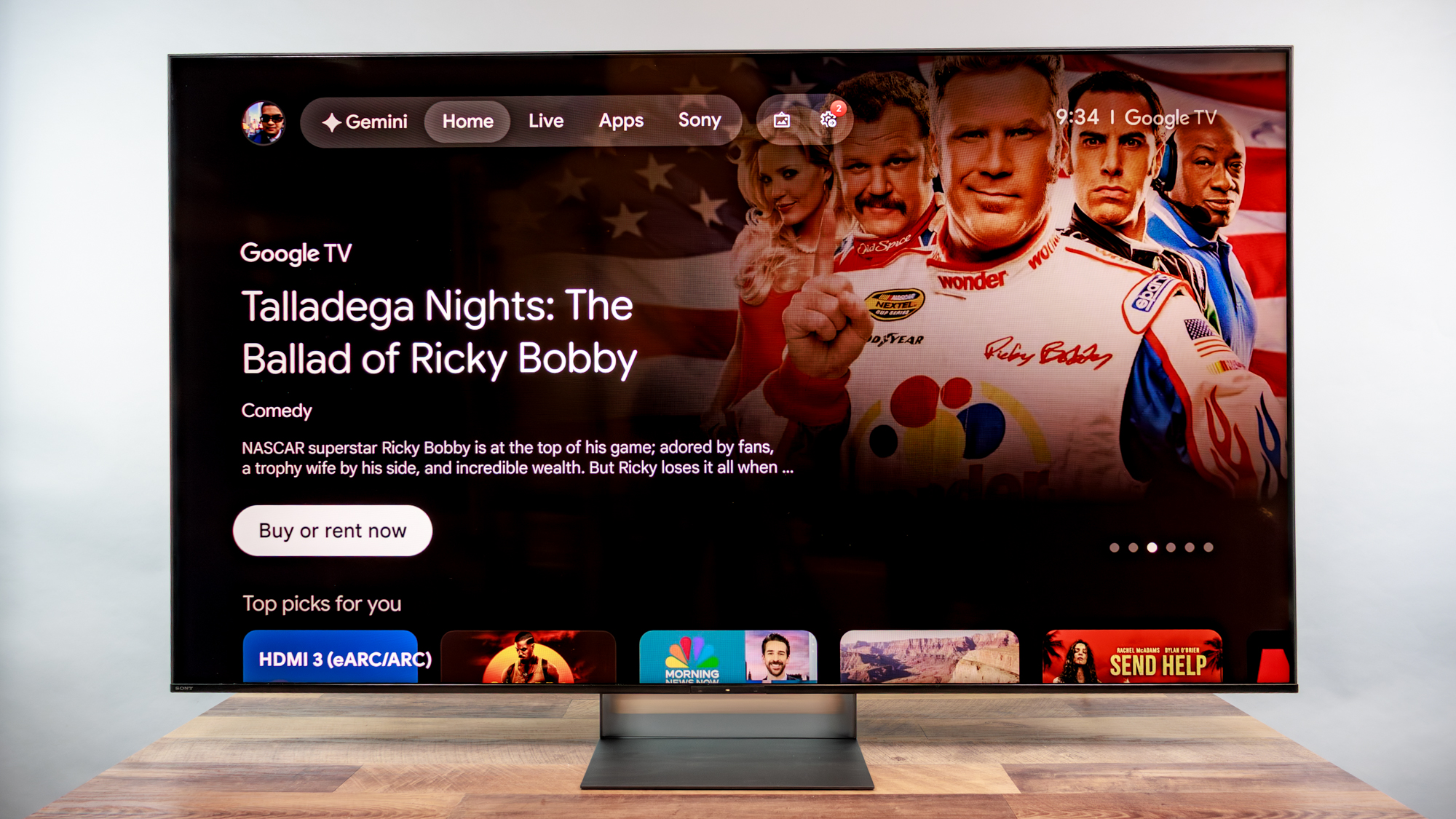 Sony Bravia 7 II True RGB TV on a desk