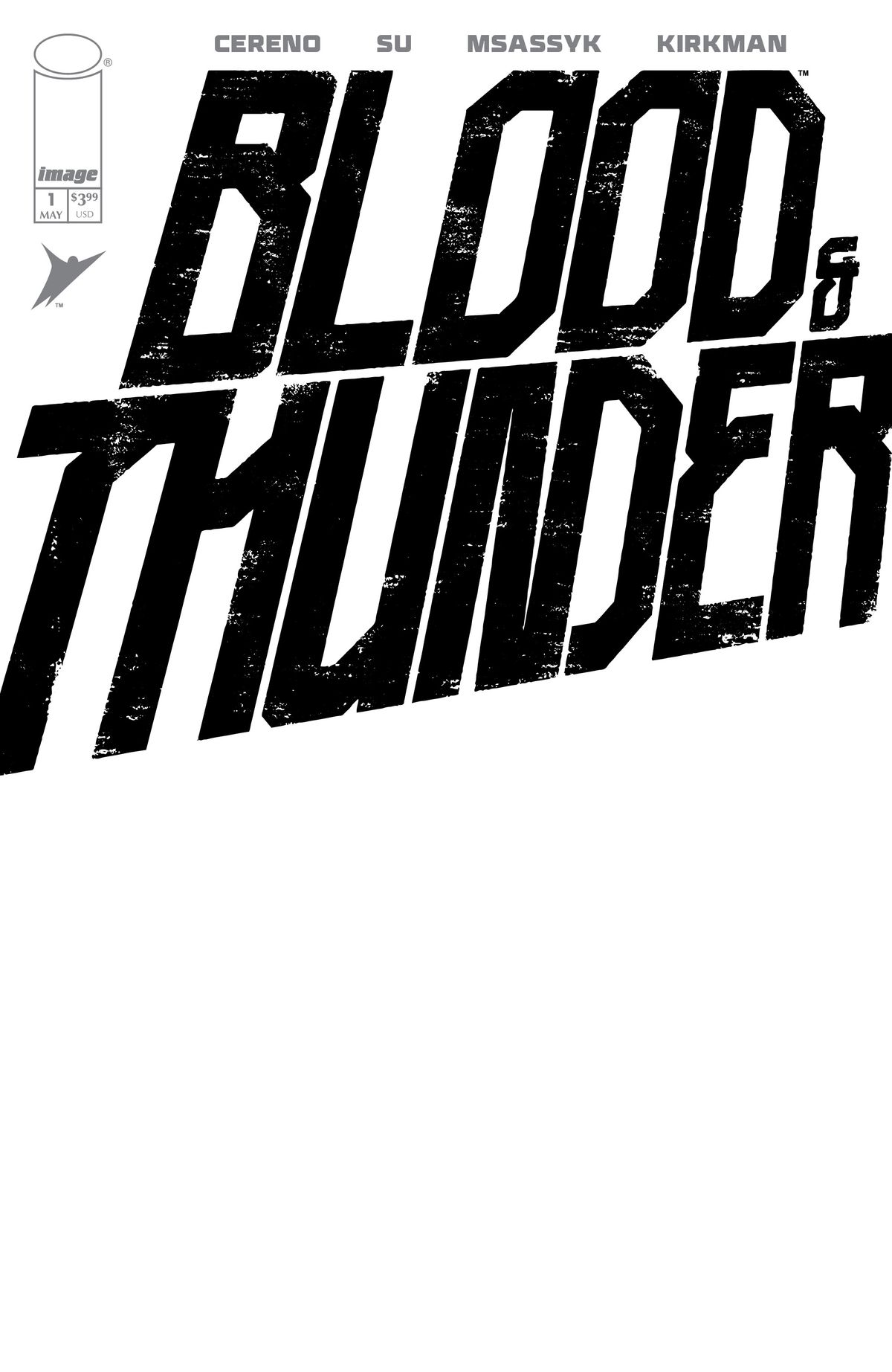 Blank sketch variant cover for Blood &amp; Thunder #1.