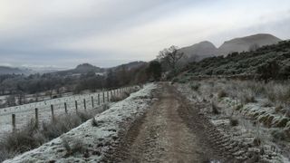 Dumgoyne Hill Loop: snowy Pipe Track en route to Dumgoyne