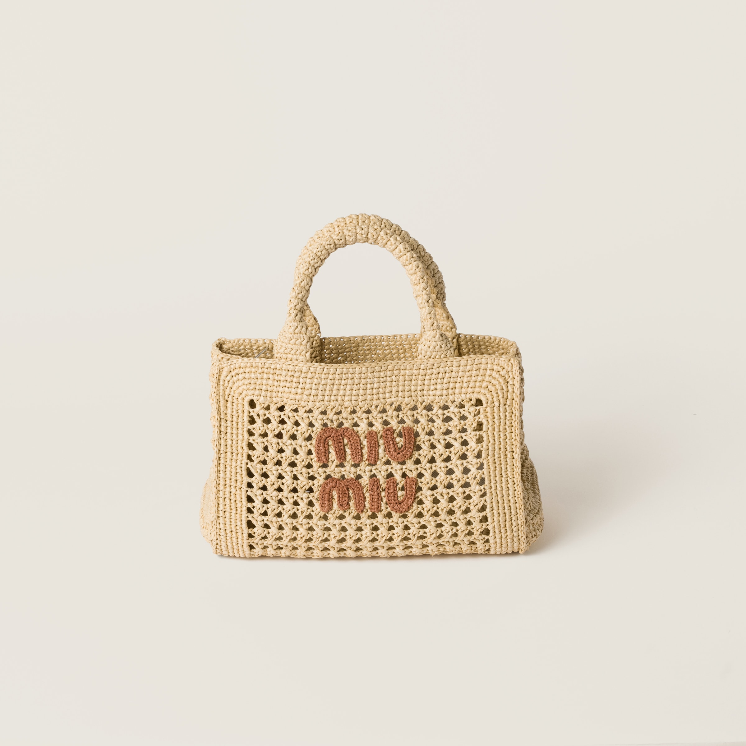 Raffia-Effect Woven Handbag