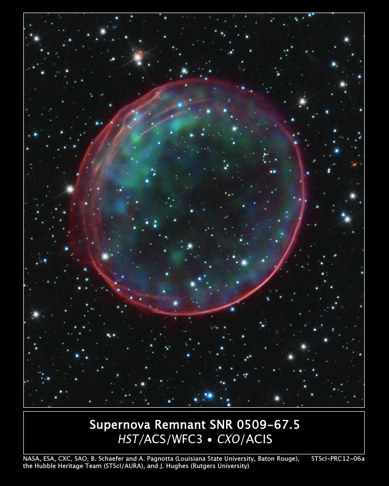 real supernova in space