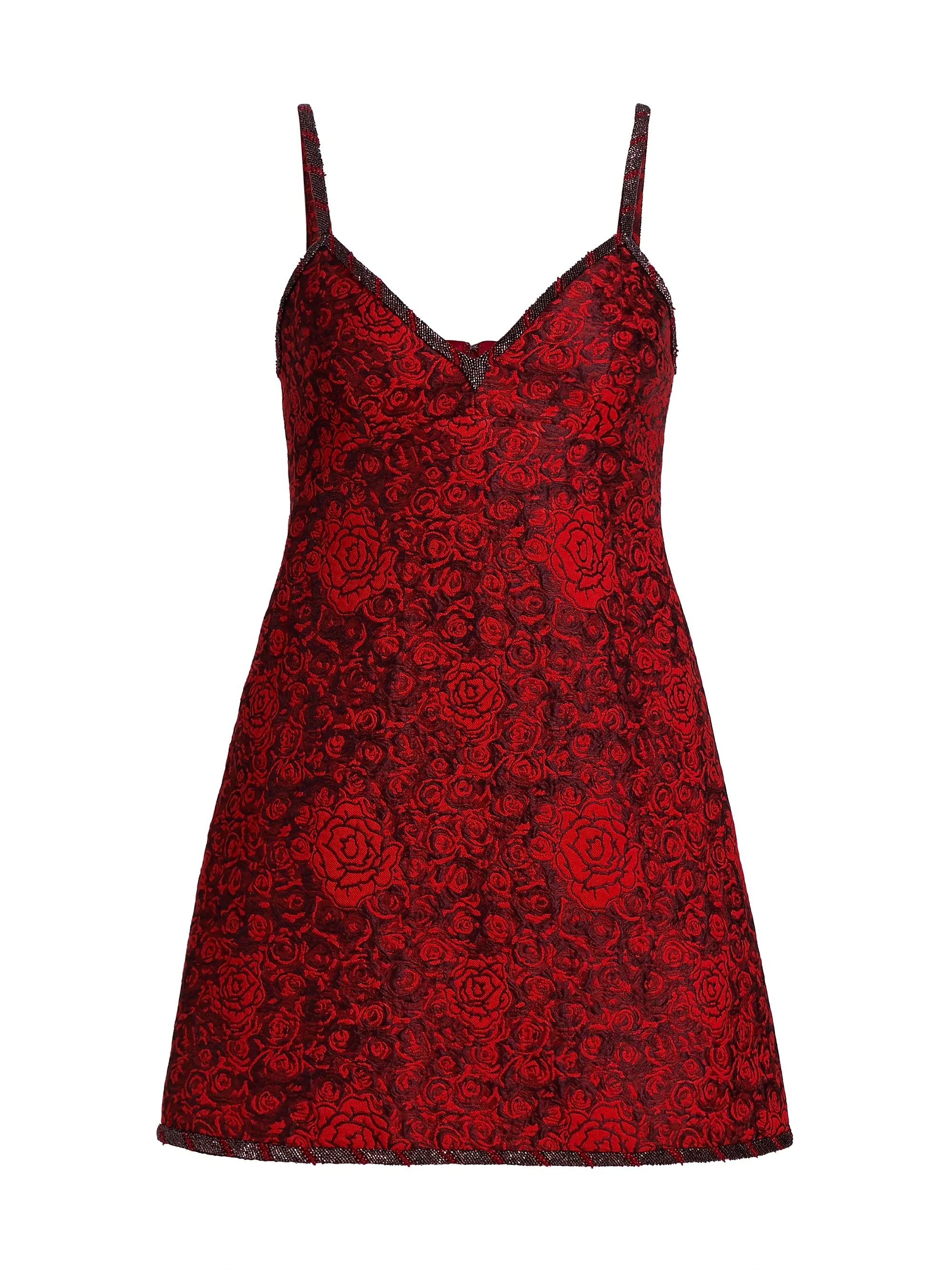 Boa-B Floral Sleeveless Brocade Minidress