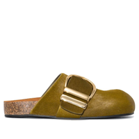 The Downing buckle-detail mules, £860 | Khaite