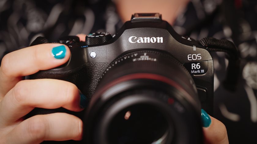 Canon EOS R6 Mark III being held by a photographer