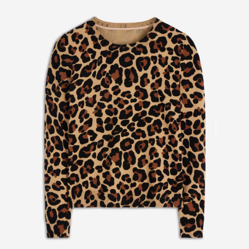 leopard print jumper