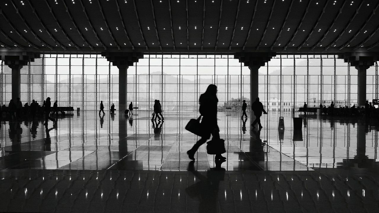 Black, Black-and-white, Monochrome, Monochrome photography, Silhouette, Infrastructure, Architecture, Reflection, Photography, Style, 