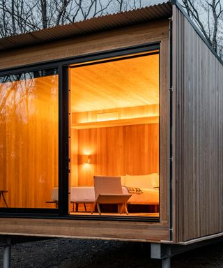 Prefabricated wooden cabin