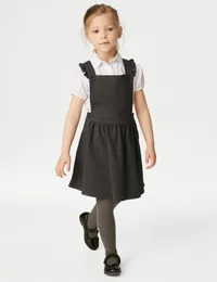 Girls' Jersey Frilled School Pinafore £8 - £11.20 | M&amp;S&nbsp;