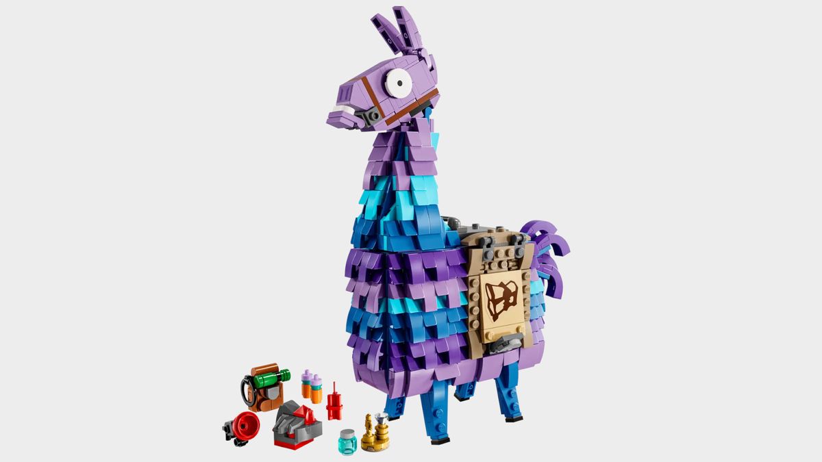 Lego Supply Llama set on a plain background