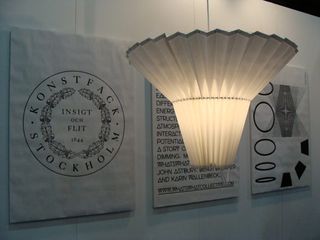 New lighting project and Graphic artwork displayed on the Whatswhat Collective stand, a design group from Konstfack College, Stockholm