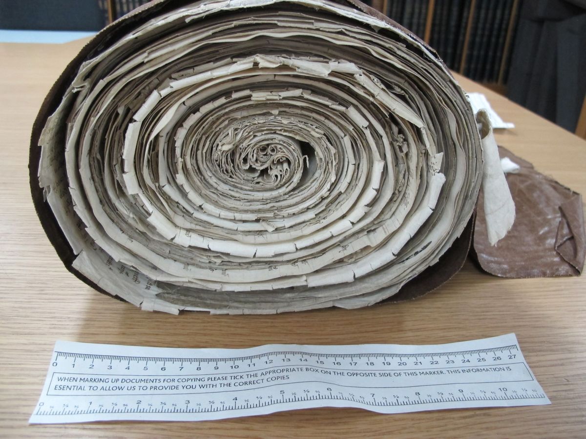 Tax record parchment roll