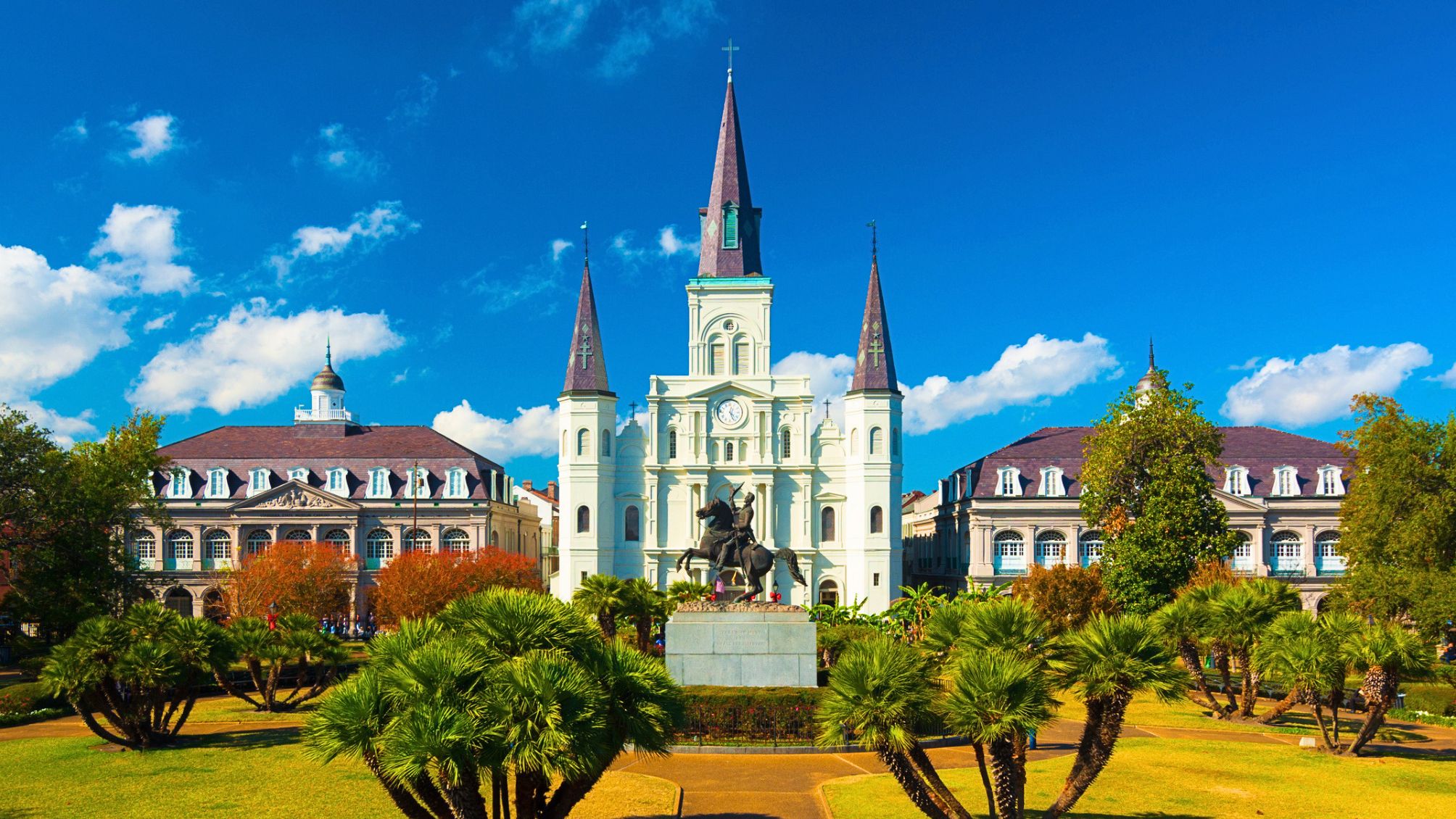 Jackson Square with Saint Louis Cathedral in New Orleans