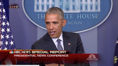 President Obama delivered remarks about the temperament of the president elect.