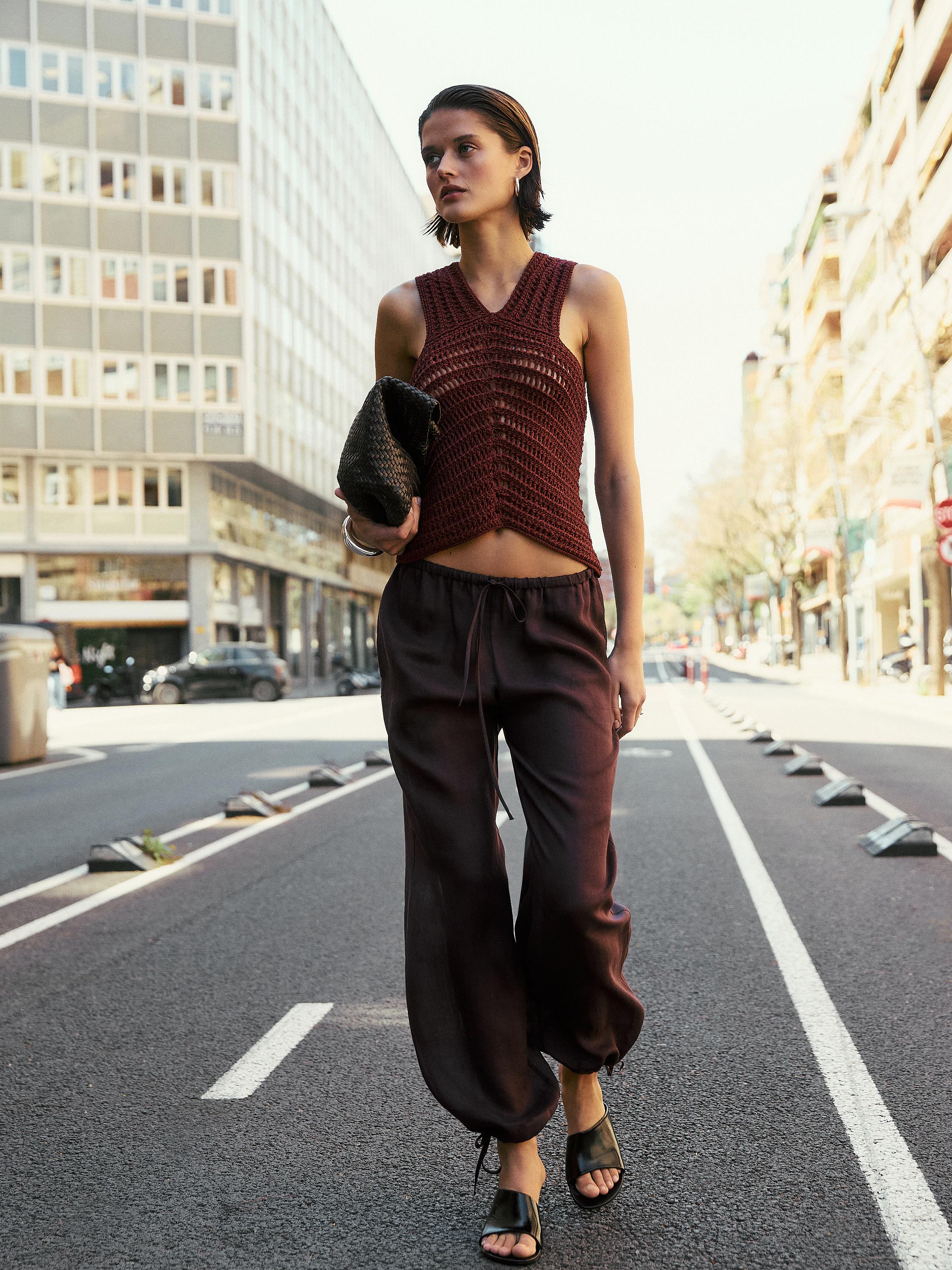 Massimo Dutti, Cutwork Crochet Top