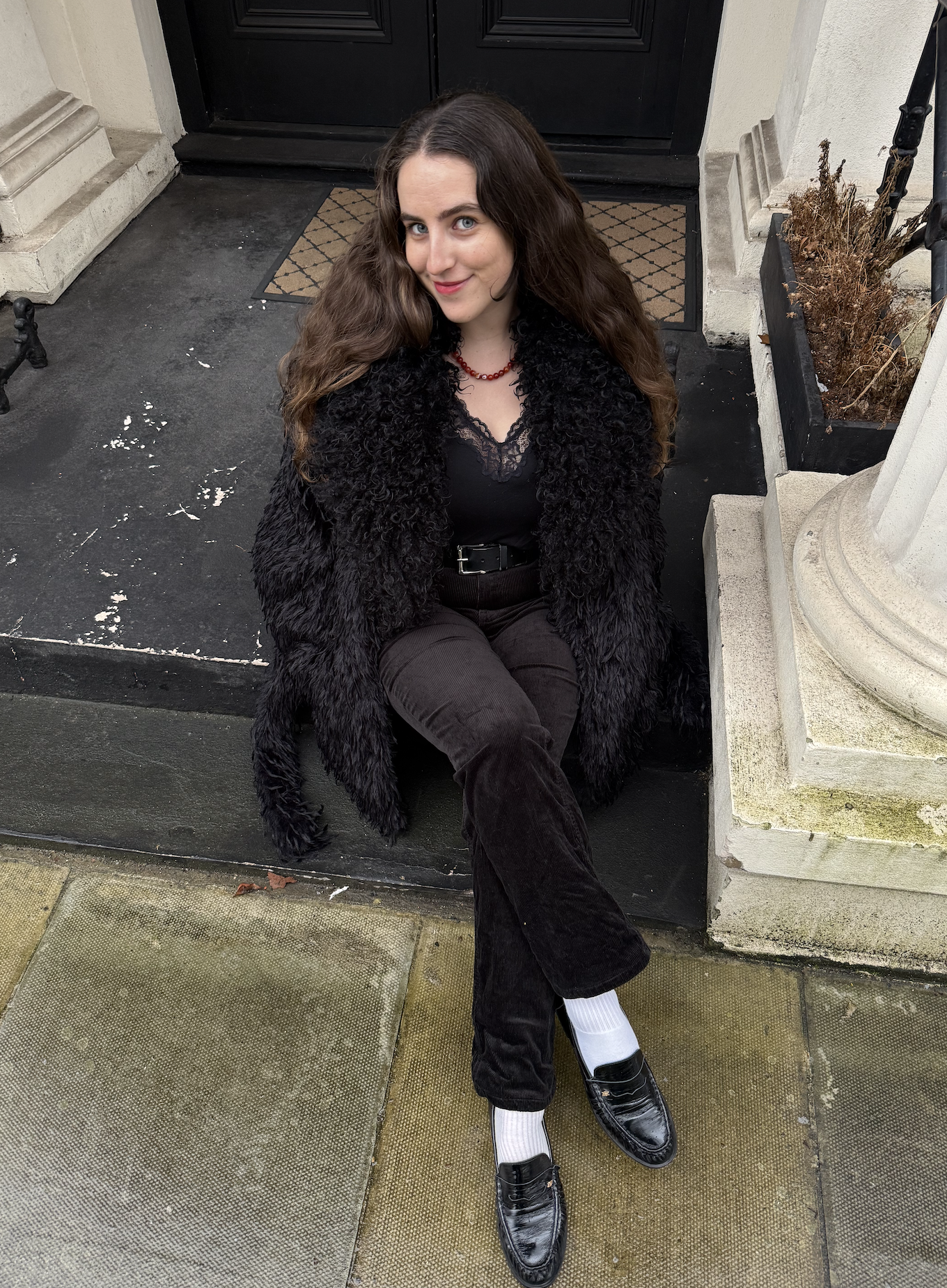 Ava wearing m&s cords