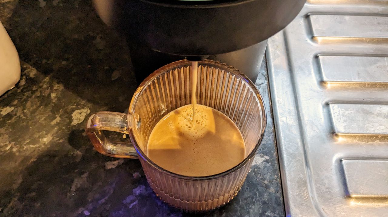 Nespresso Vertuo Pop being tested in writer's home
