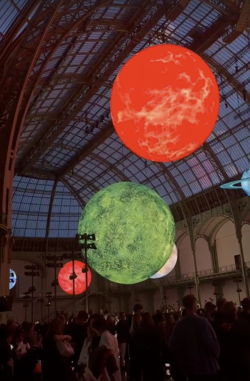 a solar system set at the chanel show