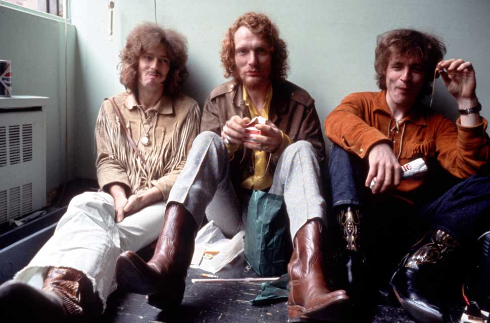 Cream sitting in a hotel room circa 1968