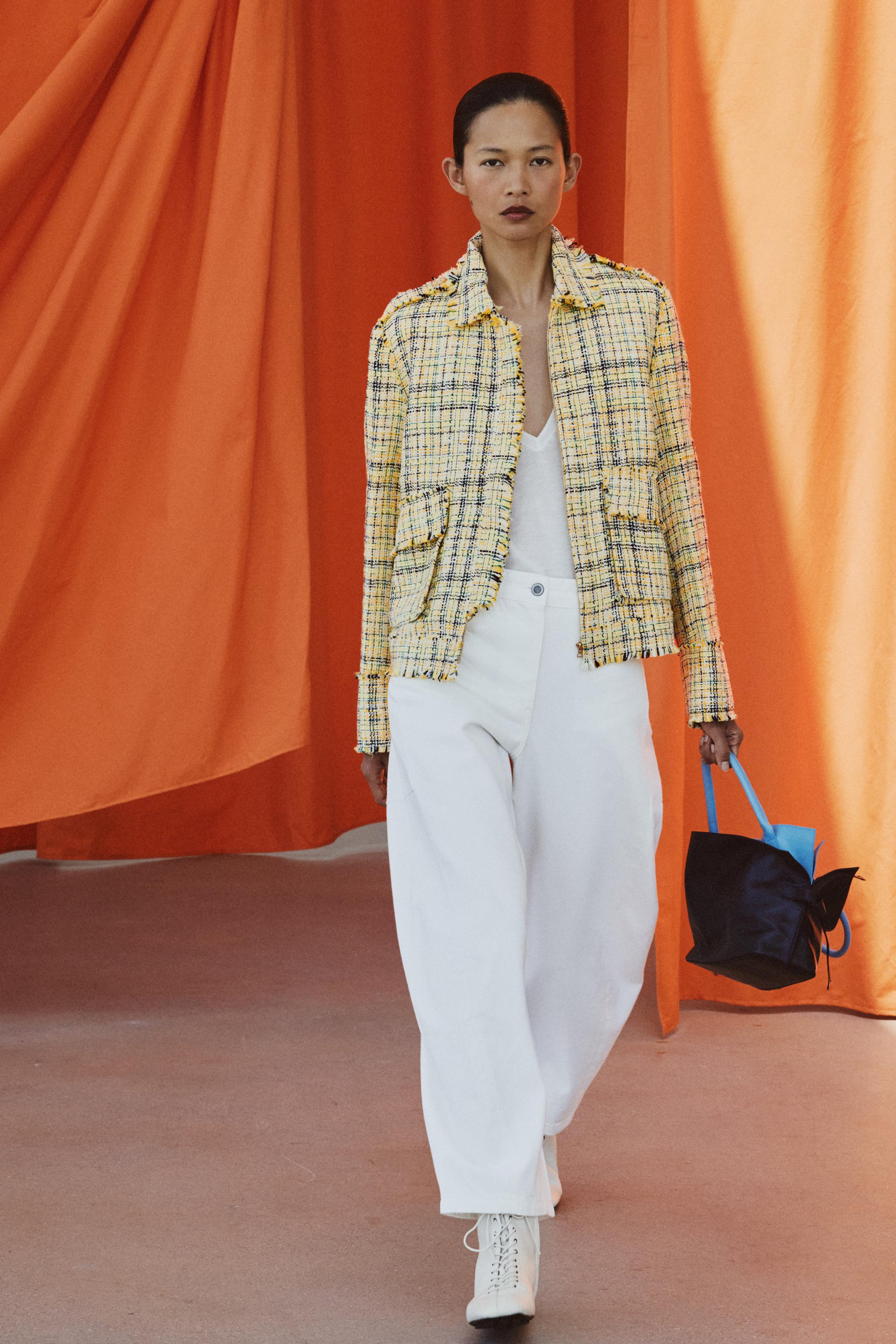 Zw Collection Textured Plaid Jacket