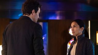 Santiago Cabrera and &Eacute;lodie Yung in The Cleaning Lady