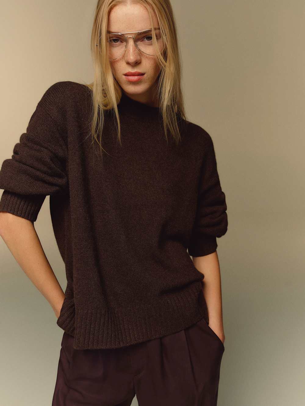 Reformation, Cove Cashmere Oversized Crew