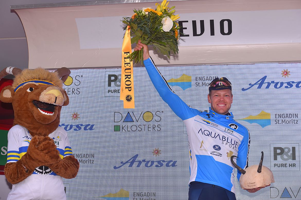 Lasse Norman Hansen (Aqua Blue Sport) in the mountains jersey