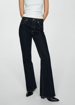 Violet Flared High-Rise Jeans