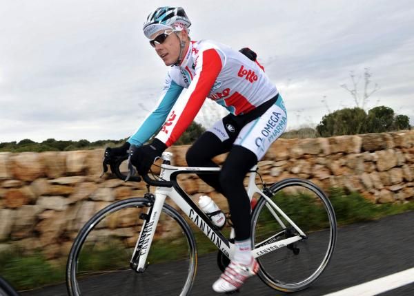 Philippe Gilbert (Omega Pharma- Lotto) out training in Mallorca