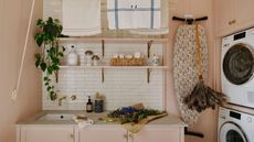 functional yet beautiful home decor pink utility room