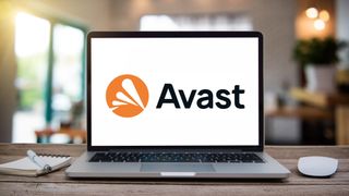 Avast logo displayed on a laptop screen