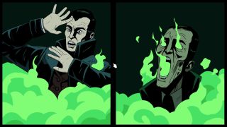 Screenshots of in-game exploration and conversation throughout The Seance of Blake Manor.