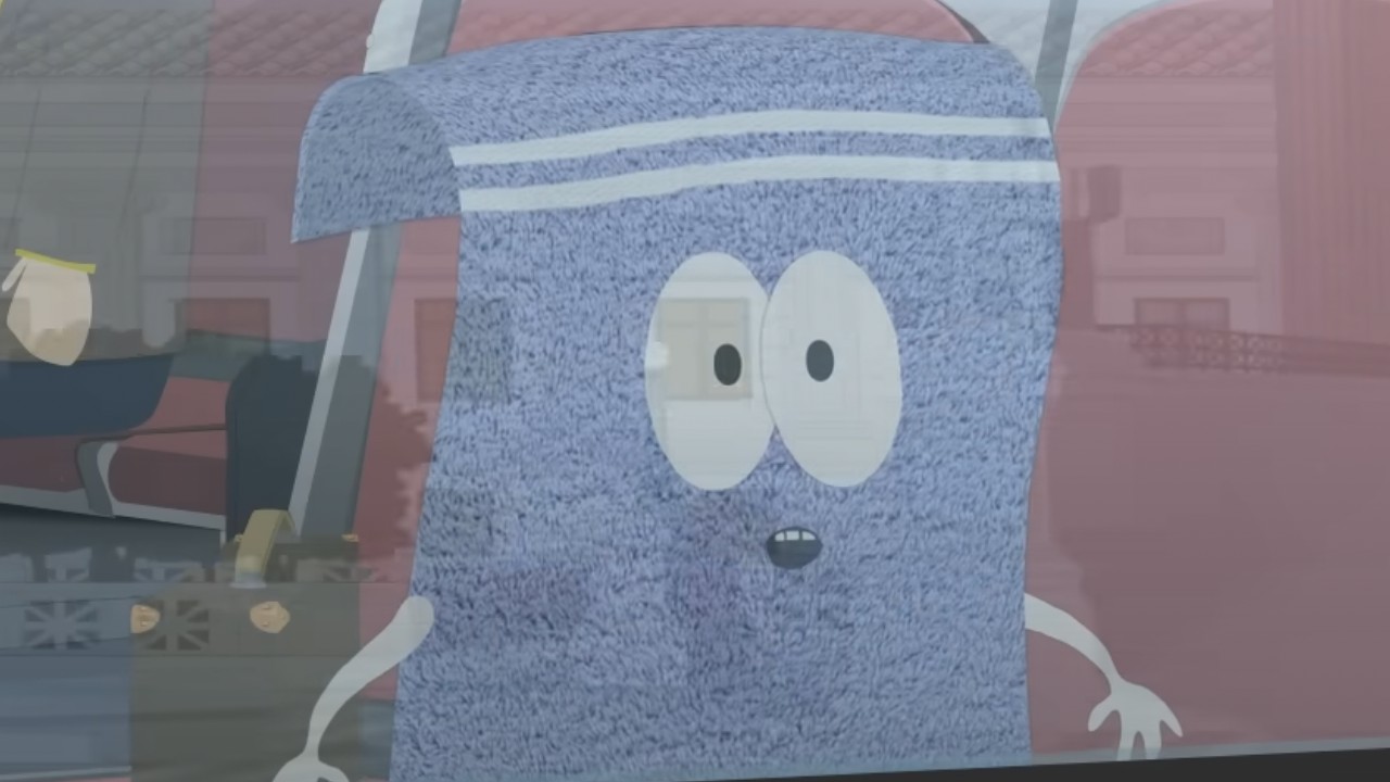 Towelie looking at Washington D.C.