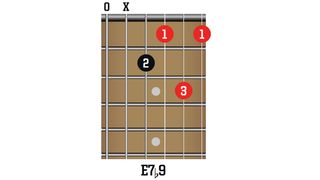Try this guitar version of George's E7b9 chord