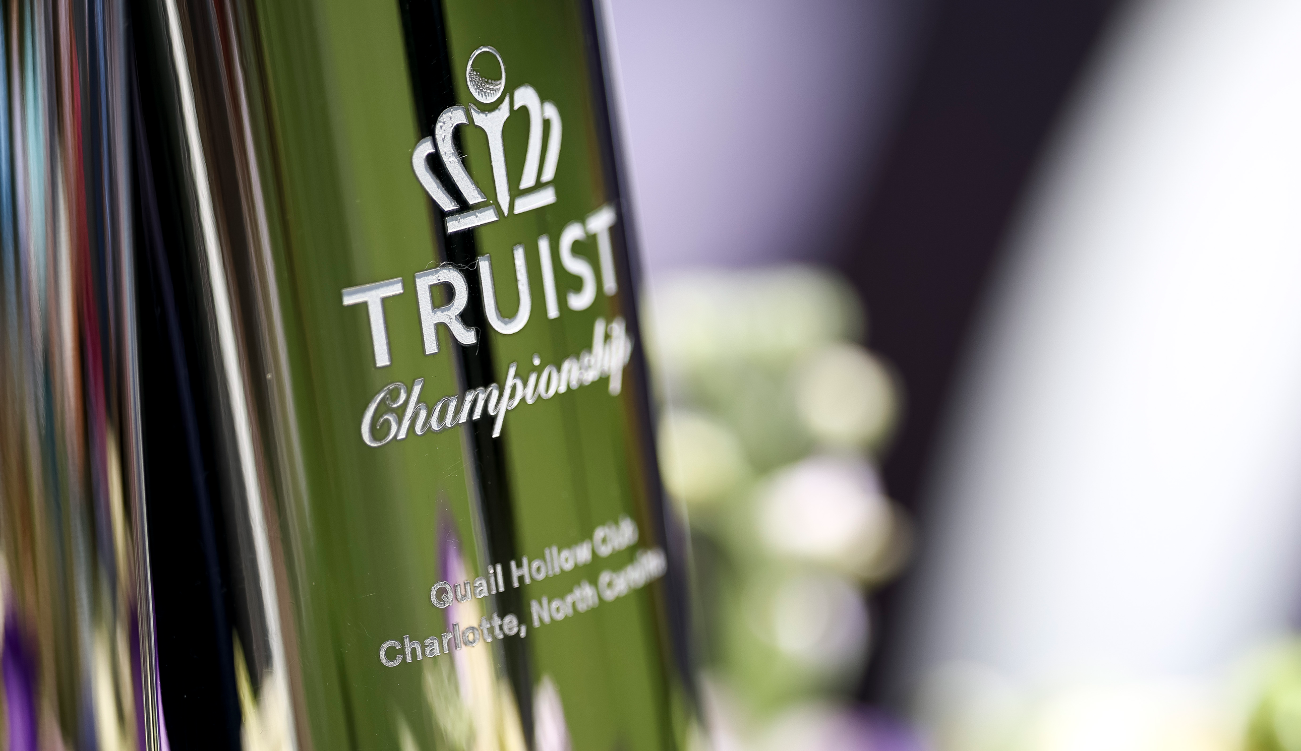 A general view of the Truist Championship trophy
