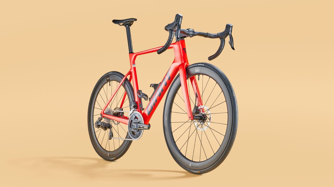 Giant Propel Advanced Pro 1 on an orange background