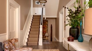 landing in period house with stair runner