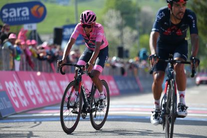 Egan Bernal on stage 17 of the 2021 Giro d'Italia