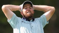 Shane Lowry at the 2025 Masters shows his disappointment 