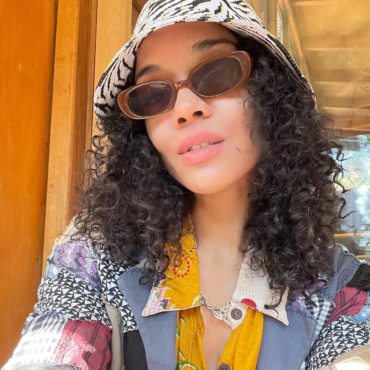 Tessa Thompson with curly hair