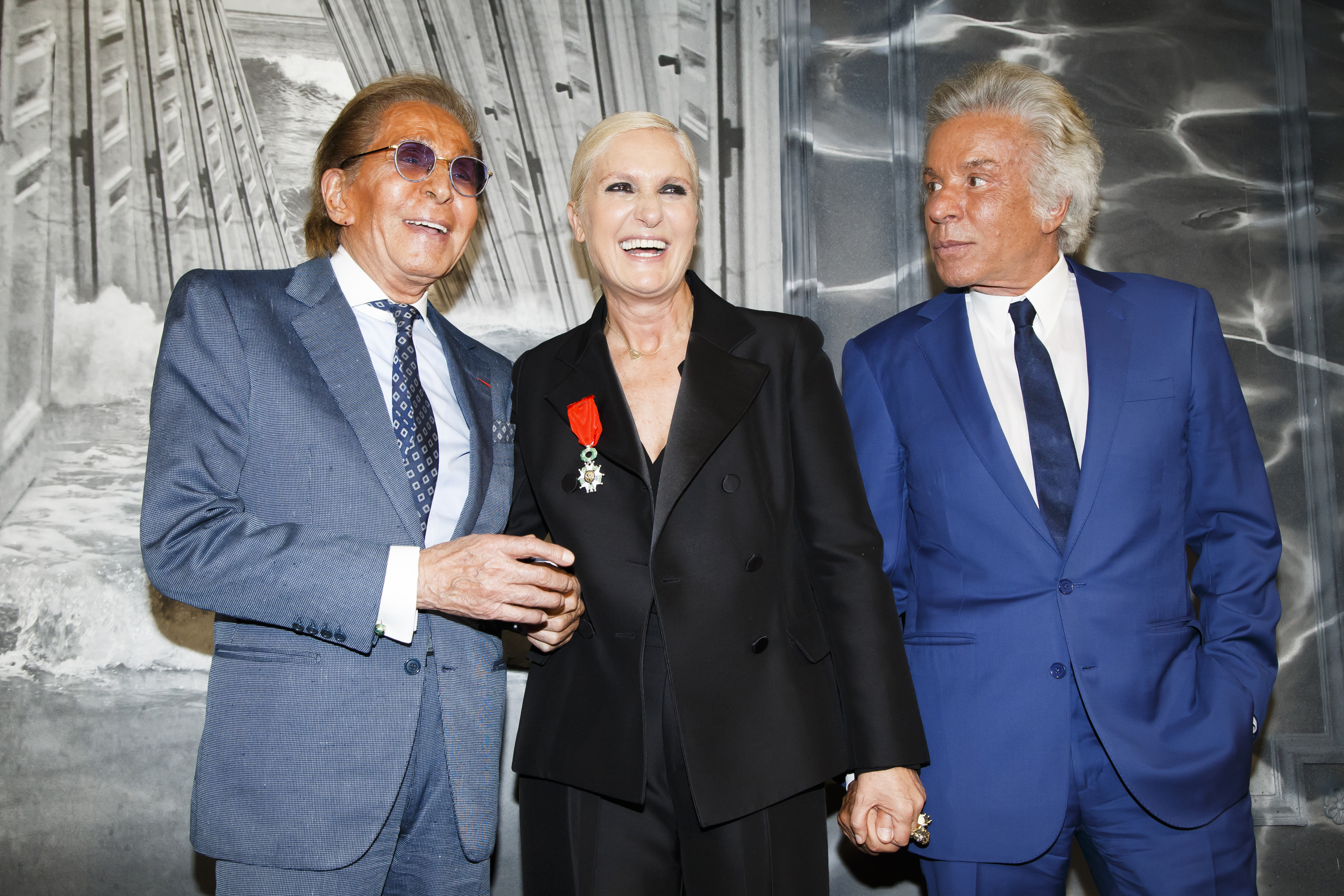 Valentino, Maria Grazia Chiuri and Giancarlo Giammetti (Photo by WWD/Penske Media via Getty Images)