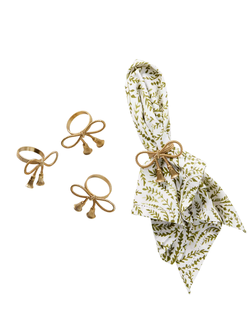 Brass Bow Napkin Rings