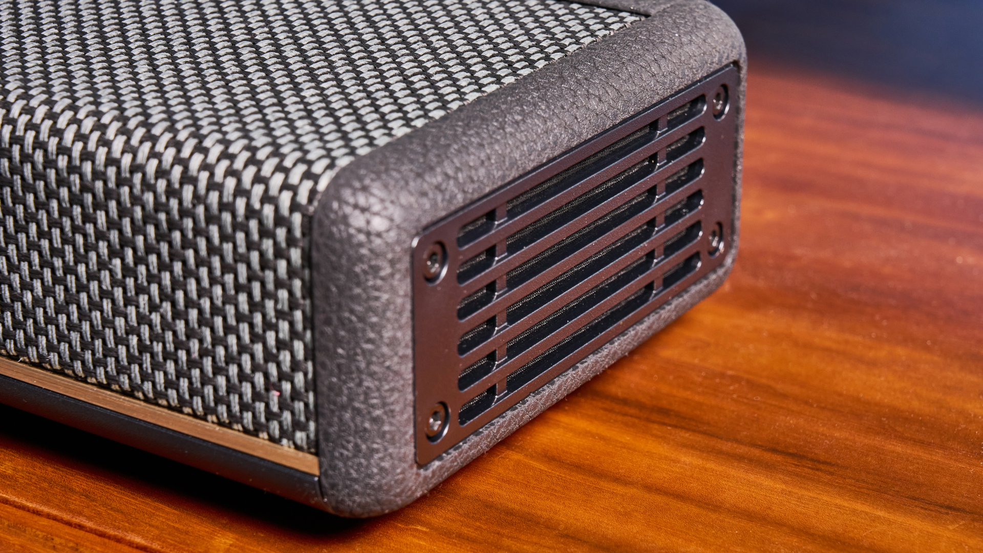 A Marshall Heston 60 compact mid-range soundbar in black