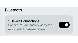 Sonos Ace 2 device connections setting in the Sonos app